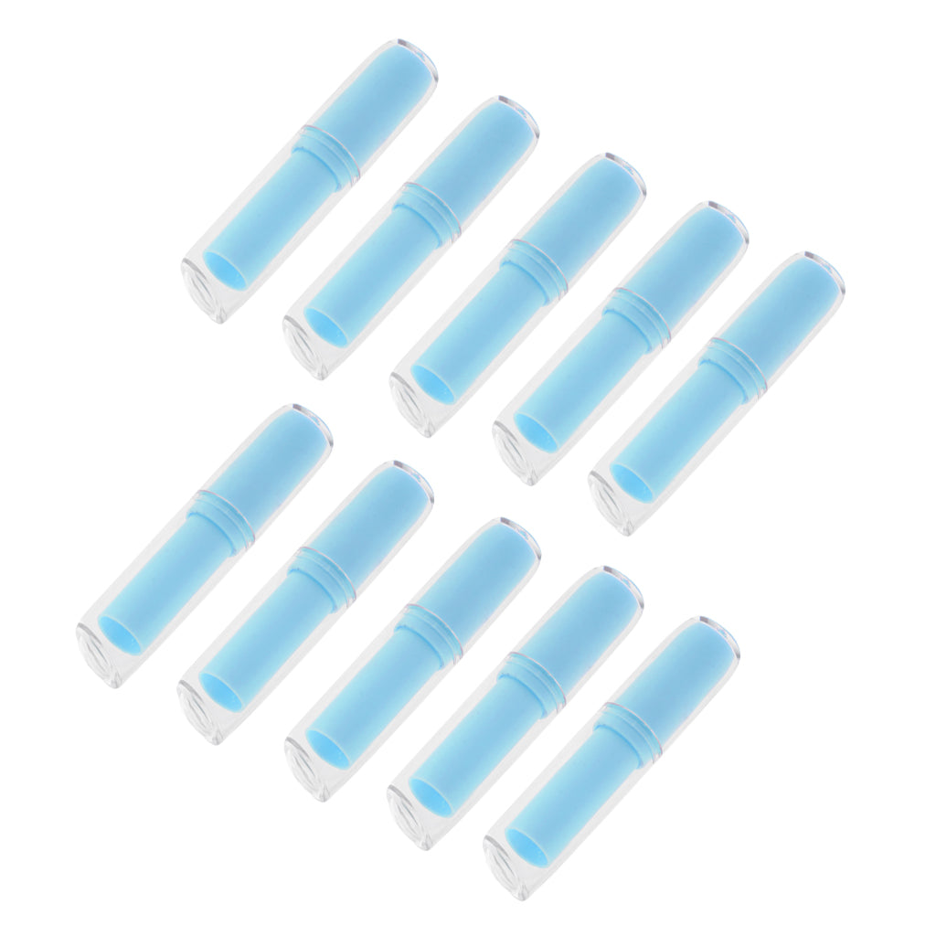 10Pcs Empty Lipstick Tube Lip Balm Container DIY Cosmetic Makeup Tools Blue