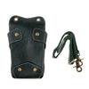 PU Leather Barber Scissors Shears Combs Clips Tools Holder Pouch Waist Bag Green