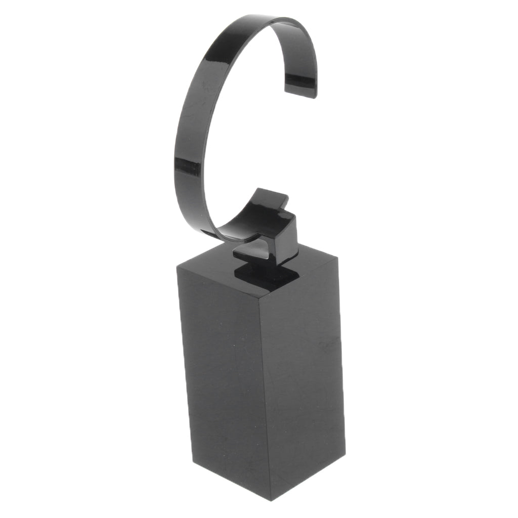 Acrylic Watch Display Stand Showcase Bracelet Display Holder 8cm Black