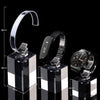 Acrylic Watch Display Stand Showcase Bracelet Display Holder 8cm Black