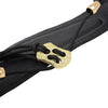 Adjustable Saxophone PU Leather Shoulder Neck Strap for Sax Players Black