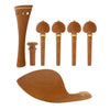 Jujube Wood 4/4 Violin Parts Set Tailpiece + Tuning Pegs + Endpin +Chin Rest