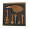 Jujube Wood 4/4 Violin Parts Set Tailpiece + Tuning Pegs + Endpin +Chin Rest