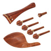 Red Wood 4/4 Violin Full Set Tailpiece + Tuning Pegs + Endpin +Chin Rest Kit