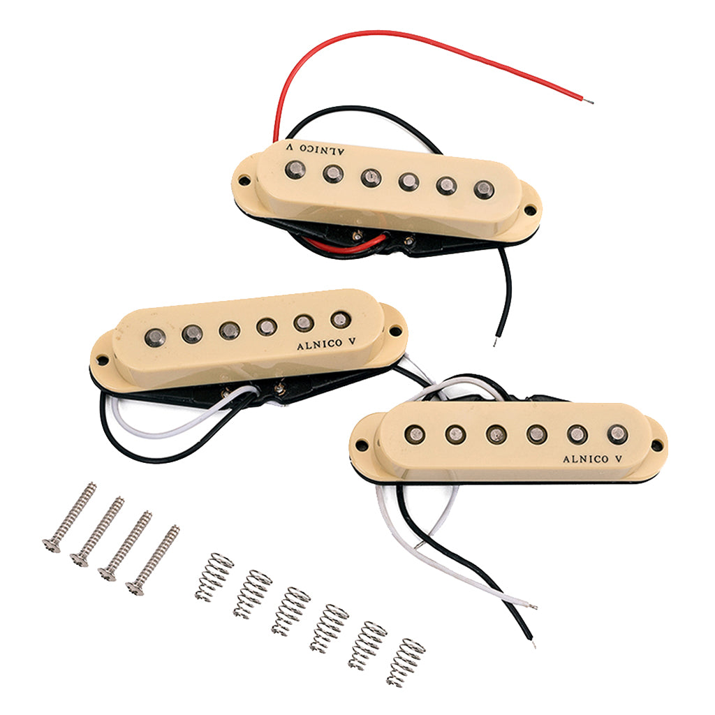 Electric Guitar Single Coil Pickup Set Middle/ Neck/ Bridge Alnico V