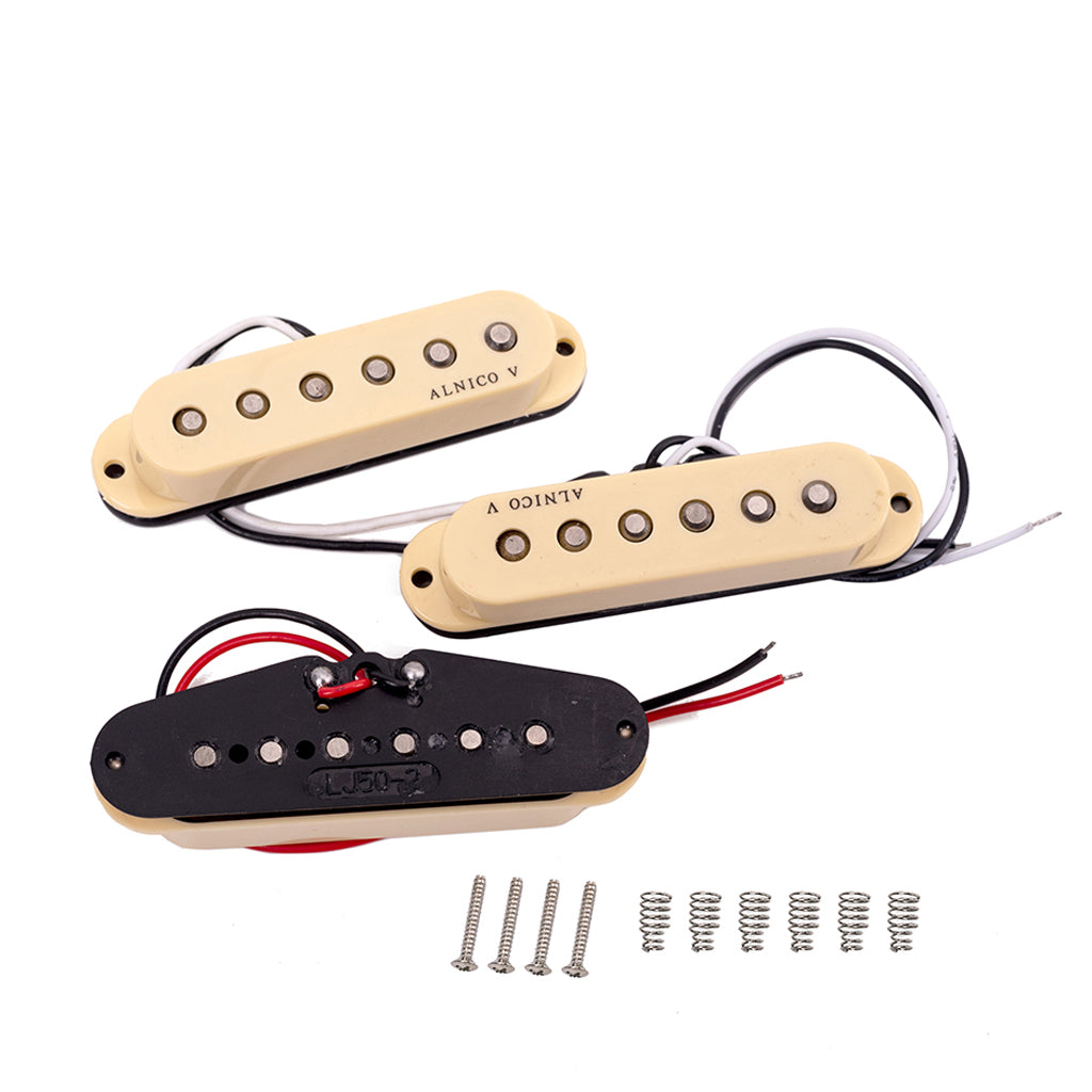 Electric Guitar Single Coil Pickup Set Middle/ Neck/ Bridge Alnico V