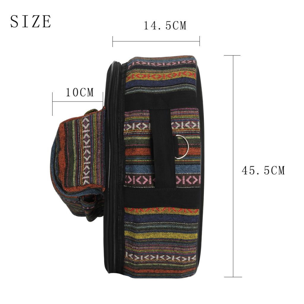 Ethnic Style Snare Drum Bag Carrying Case Portable