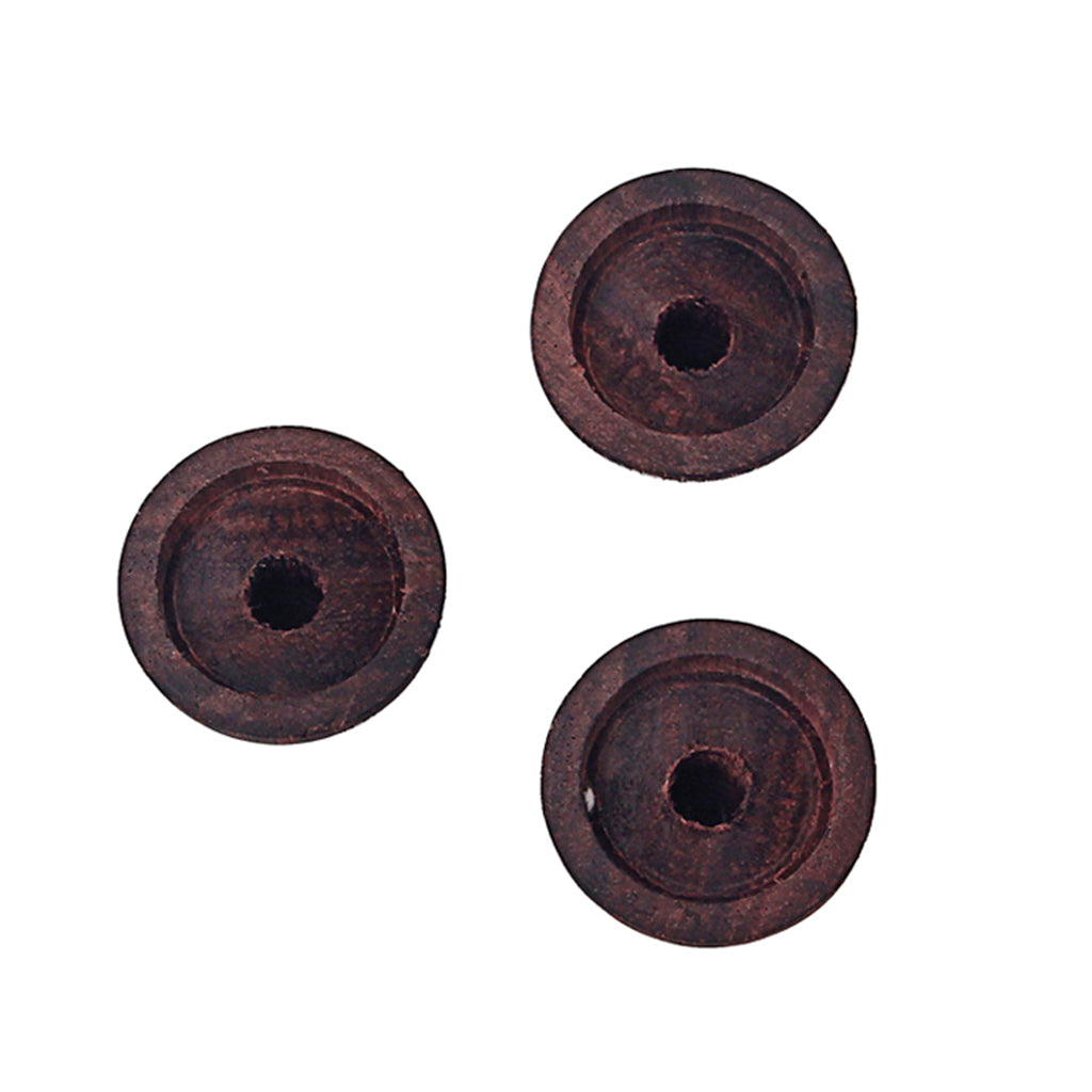 3pcs Rose Wood Guitar Control Knob Tone or Volume Top Hat Tuning Peg Button