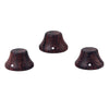 3pcs Rose Wood Guitar Control Knob Tone or Volume Top Hat Tuning Peg Button