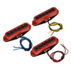 6 Big Pole Red Bridge Middle Neck Single Coil Guitar Pickup Set