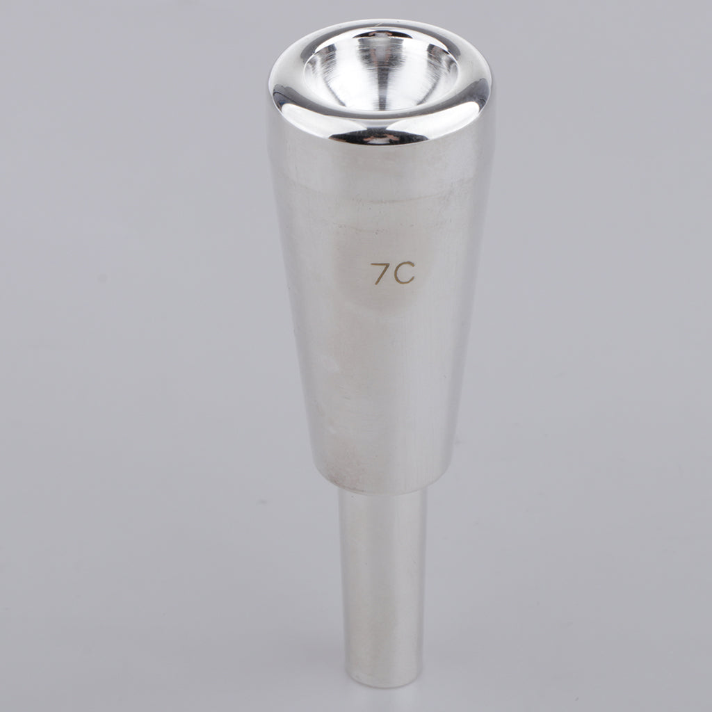 Heavy Trumpet Mouthpiece 7C Fits Most Standard Trumpets Silver