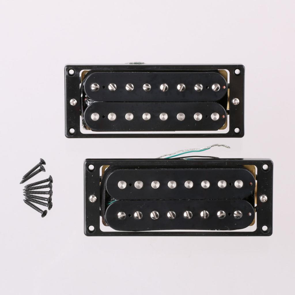 8 String Electric Guitar Humbucker Pickup Double Coil Neck Bridge Pickup Kit