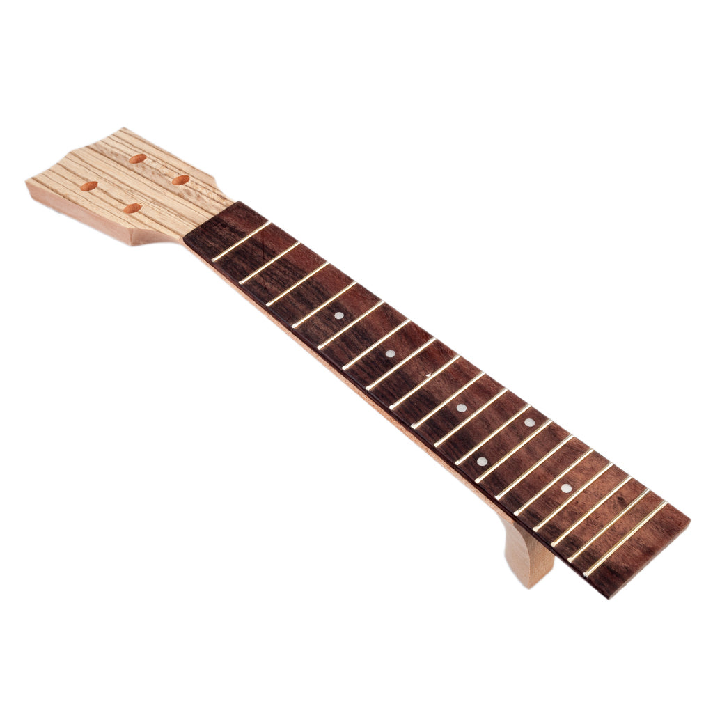 Zebrawood 23in Ukulele Neck Fingerboard DIY Hawaii Guitar Luthier Parts