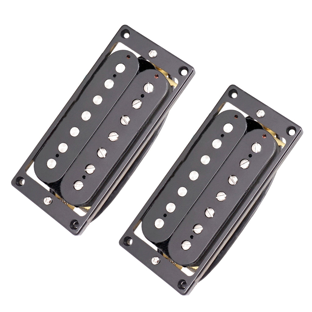 A Set Black Double Coil Pickups Humbucker for 7 String Electric Guitar