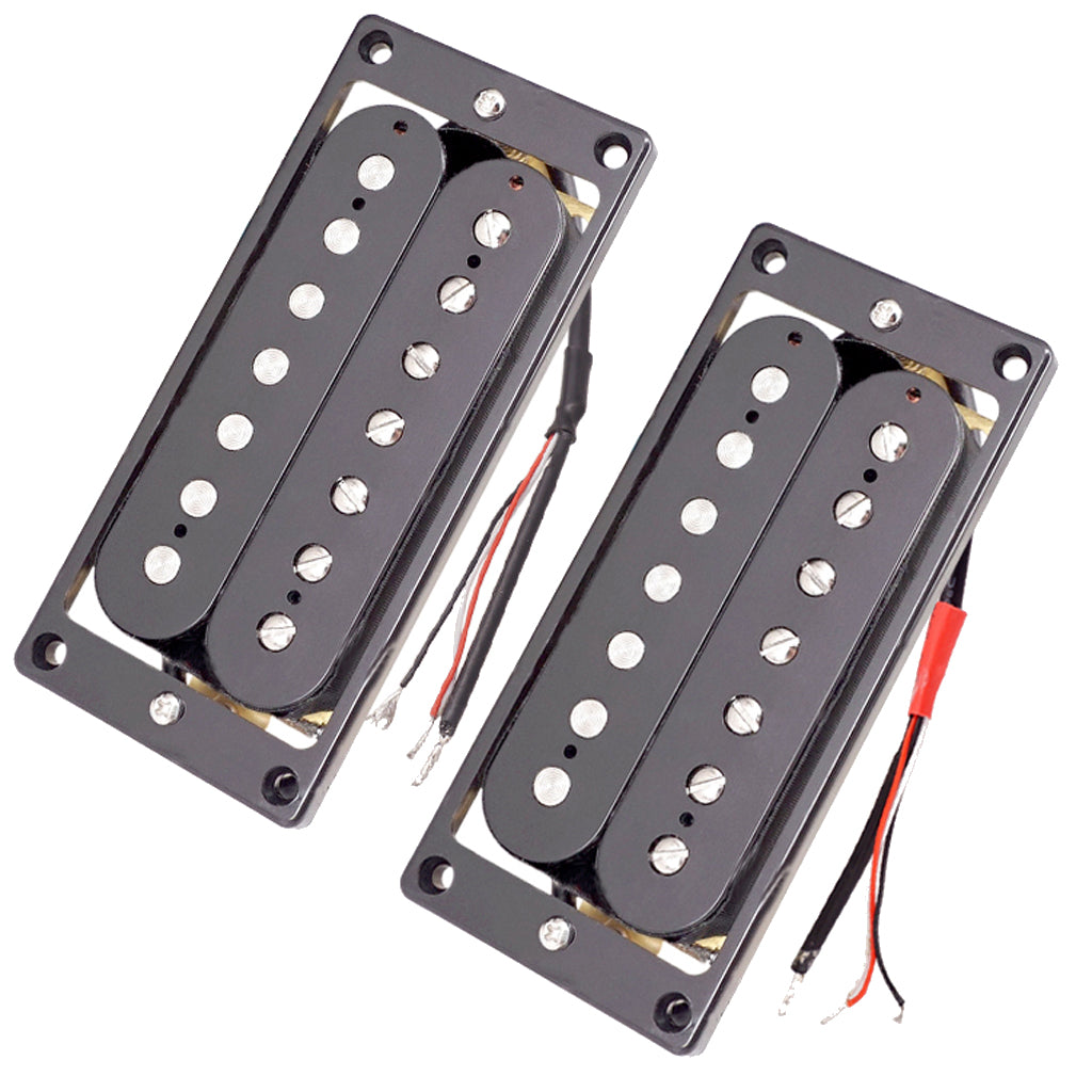 A Set Black Double Coil Pickups Humbucker for 7 String Electric Guitar