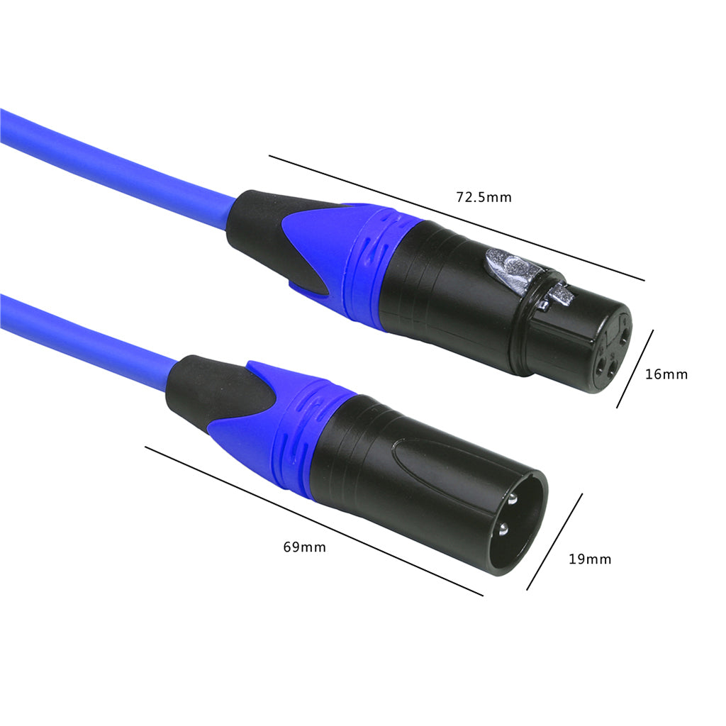 XK303 Male to Female Audio Cable For Microphone Sound Console Blue 5m