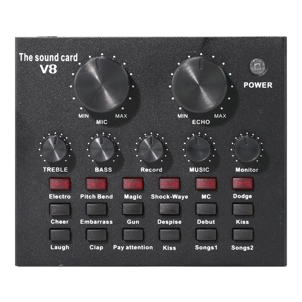 Portable Mobile Audio Mixer, Karaoke Sound Mixer Recording Sound Card