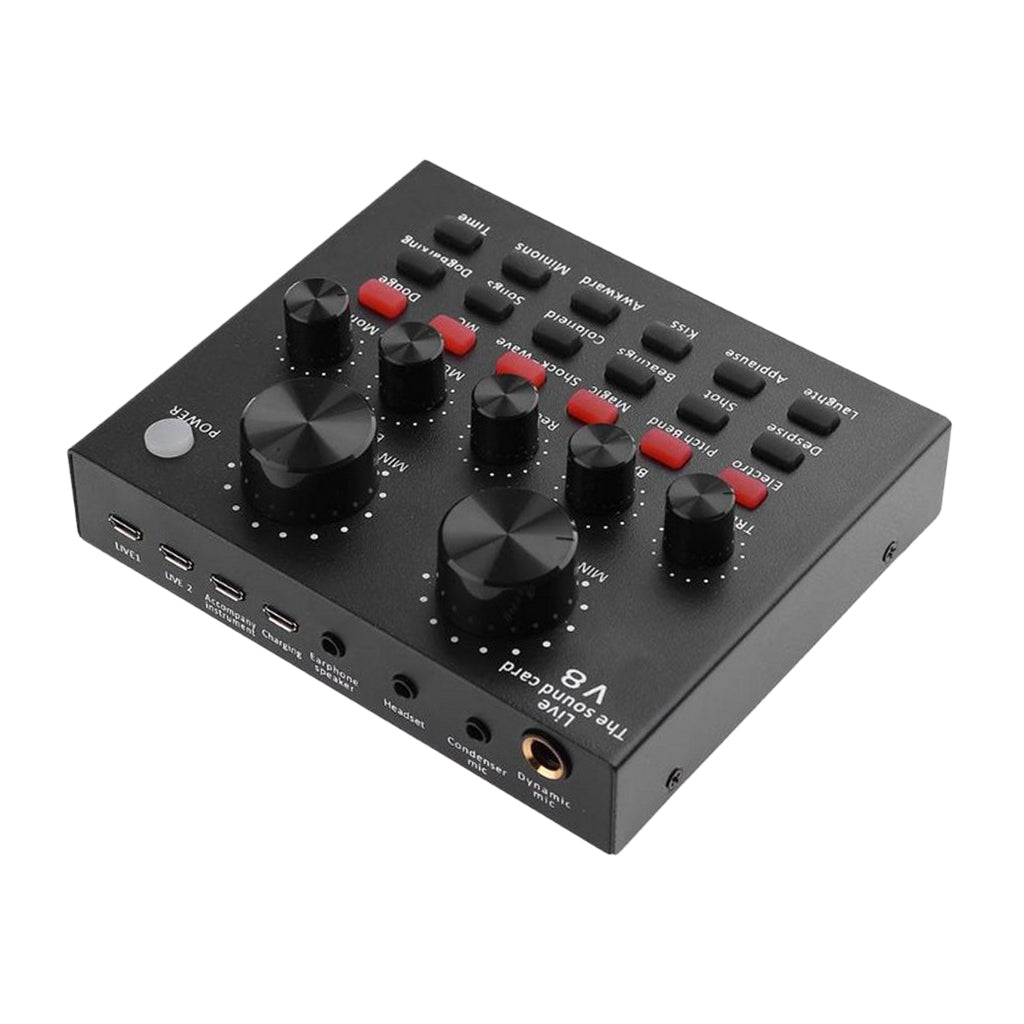 Portable Mobile Audio Mixer, Karaoke Sound Mixer Recording Sound Card