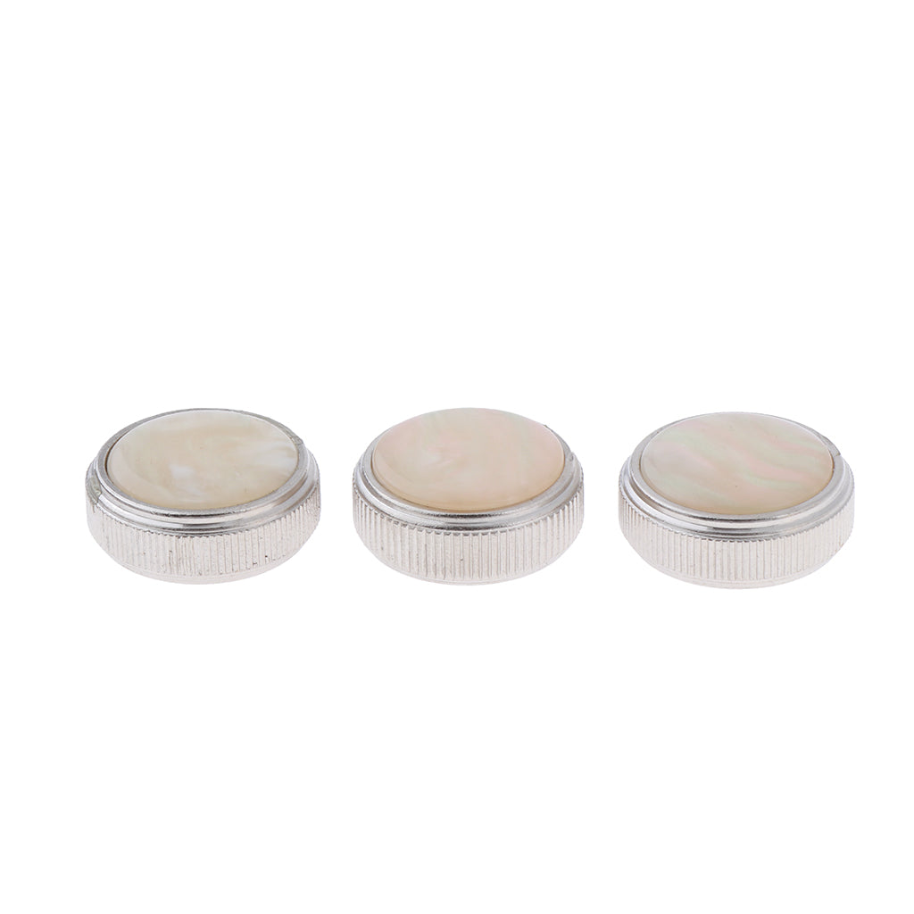 3 Pieces Alloy Euphonium Valve Finger Buttons Set  Brass Wind Instrumental