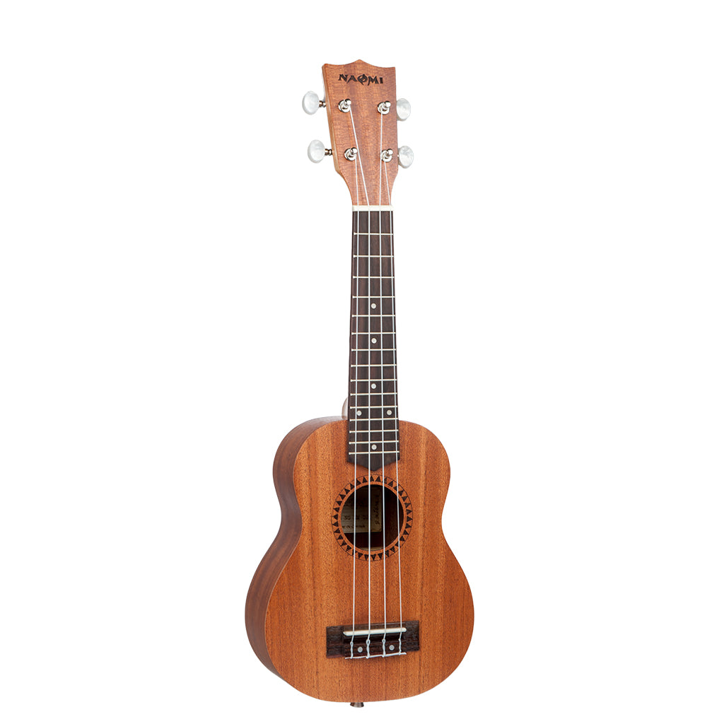 Wooden Ukulele Sapele 18 Fret 4 Strings Stringed Musical Instrument 21 inch