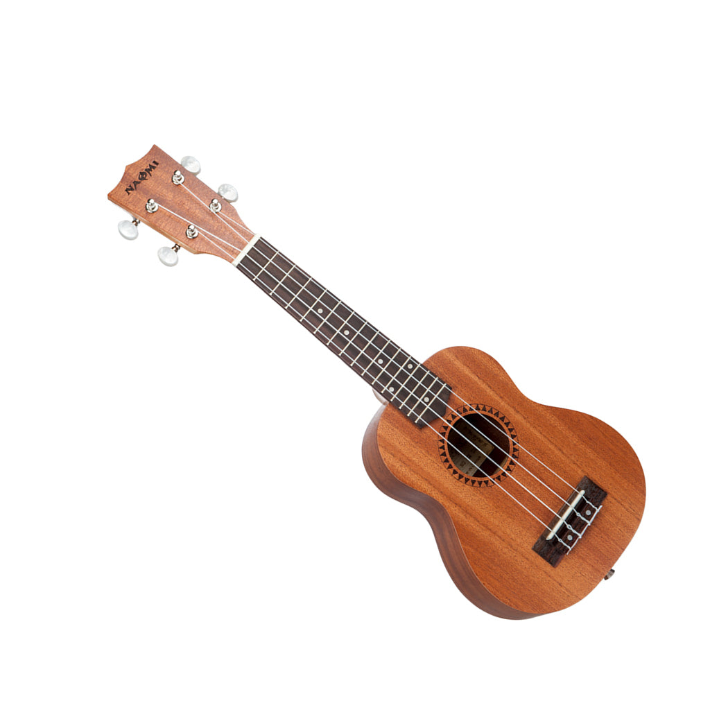 Wooden Ukulele Sapele 18 Fret 4 Strings Stringed Musical Instrument 21 inch