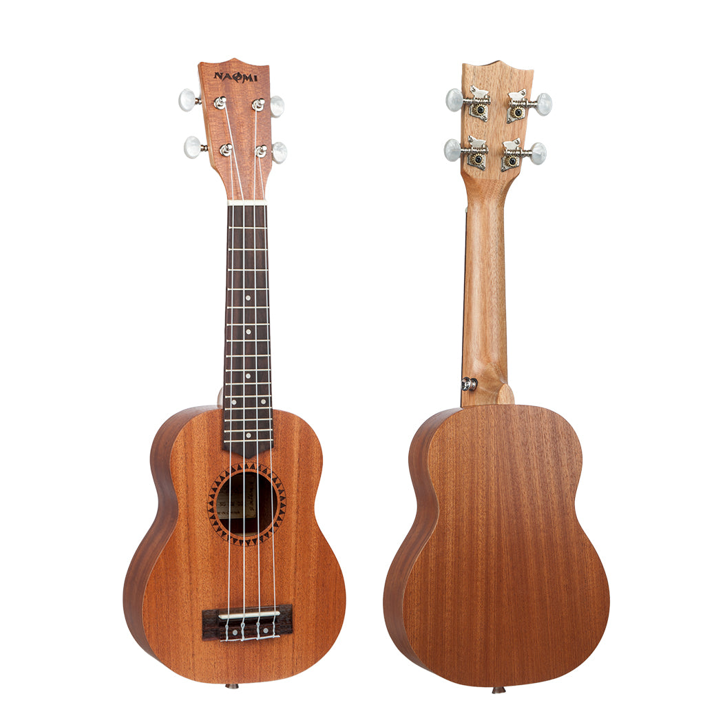 Wooden Ukulele Sapele 18 Fret 4 Strings Stringed Musical Instrument 21 inch