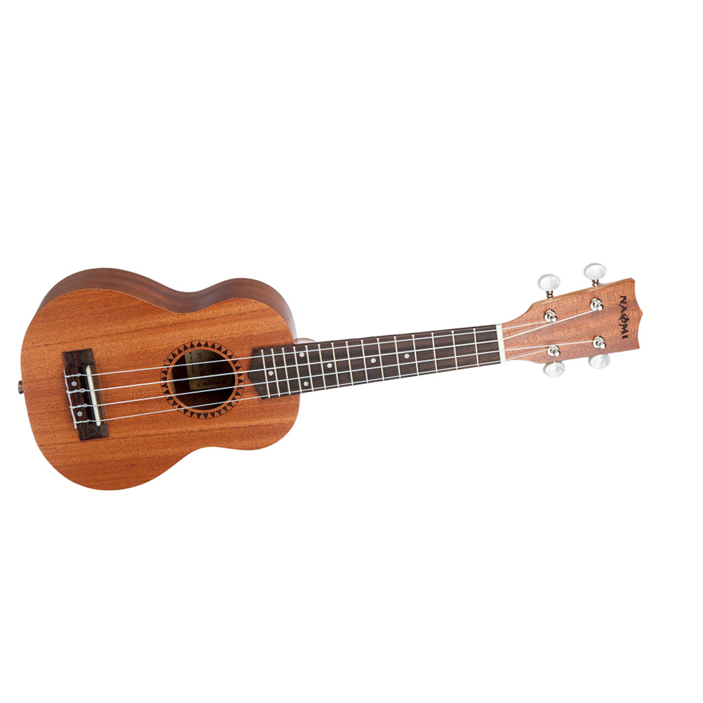 Wooden Ukulele Sapele 18 Fret 4 Strings Stringed Musical Instrument 21 inch