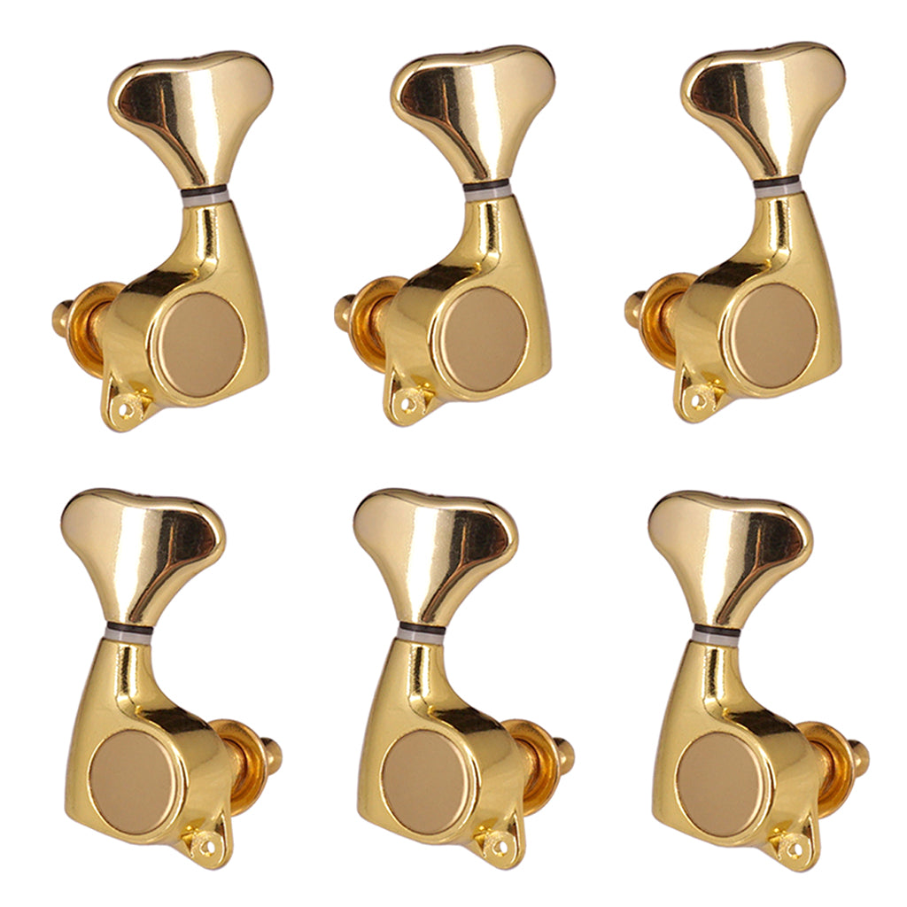 1:21 Fishtail Handle Sealed-gear Guitar Tuning Pegs for Guitar 3R3L Golden