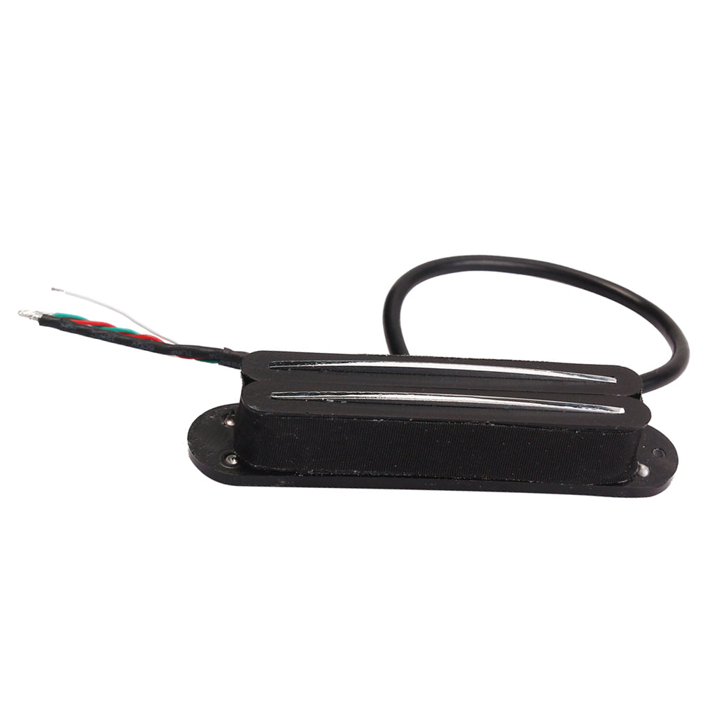 Dual Hot Rail Humbucker Pickup 4 Wire for Electric Guitar ST Parts Black