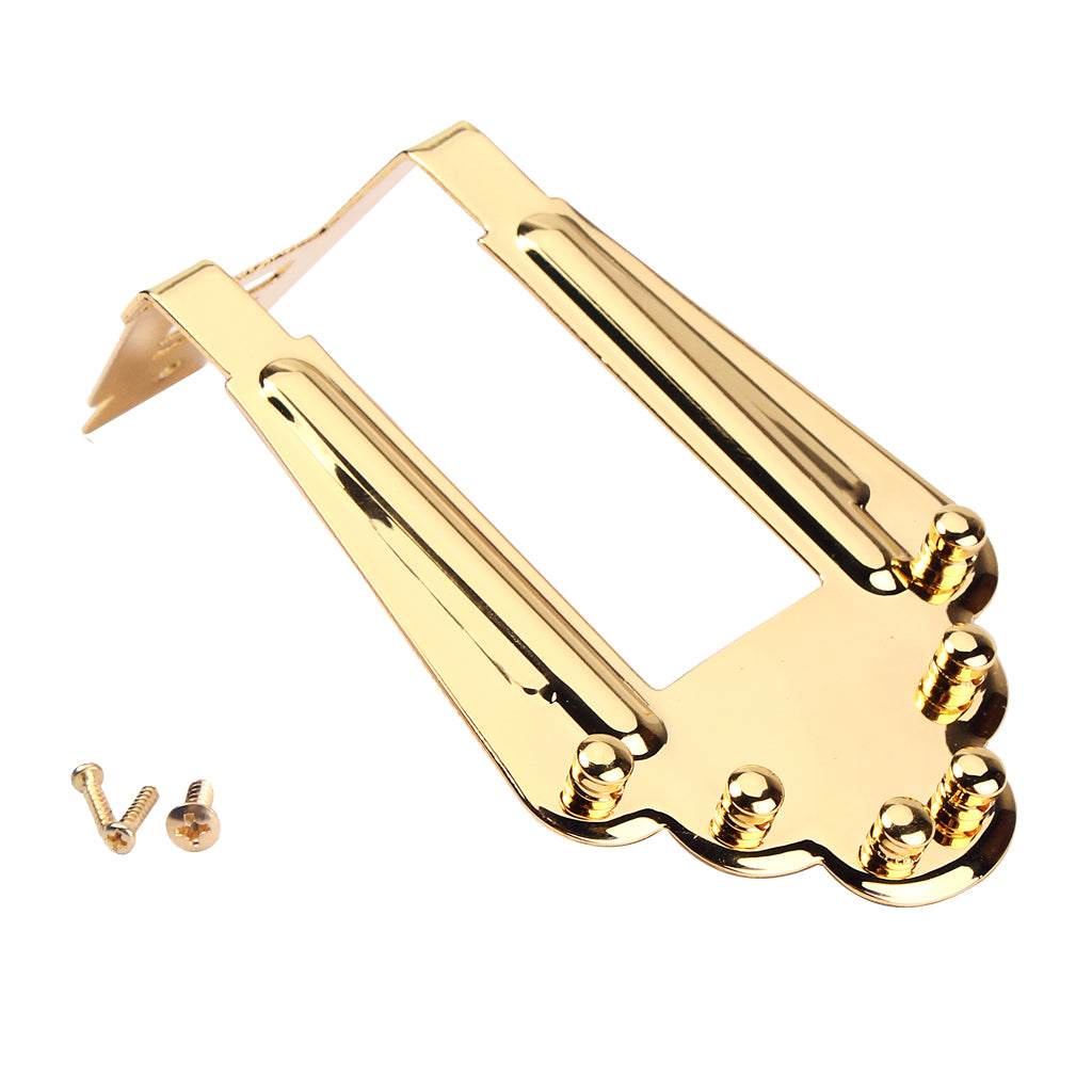 Jazz Guitar Bridge Assembly Archtop Fender Golden Tailpiece For Hollow Body