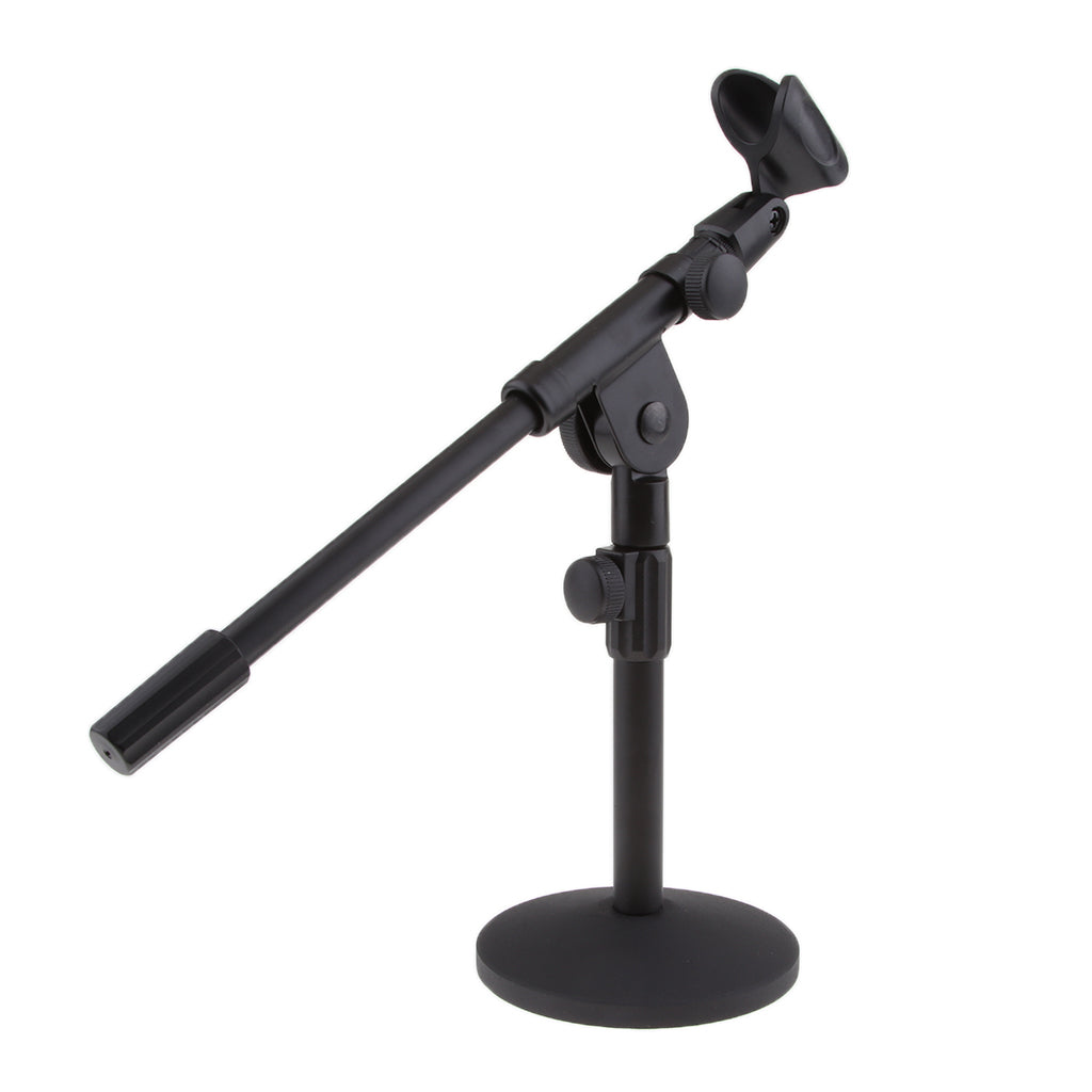 Adjustable Desktop Microphone Stand Table Mic Stands With Clip for Singing