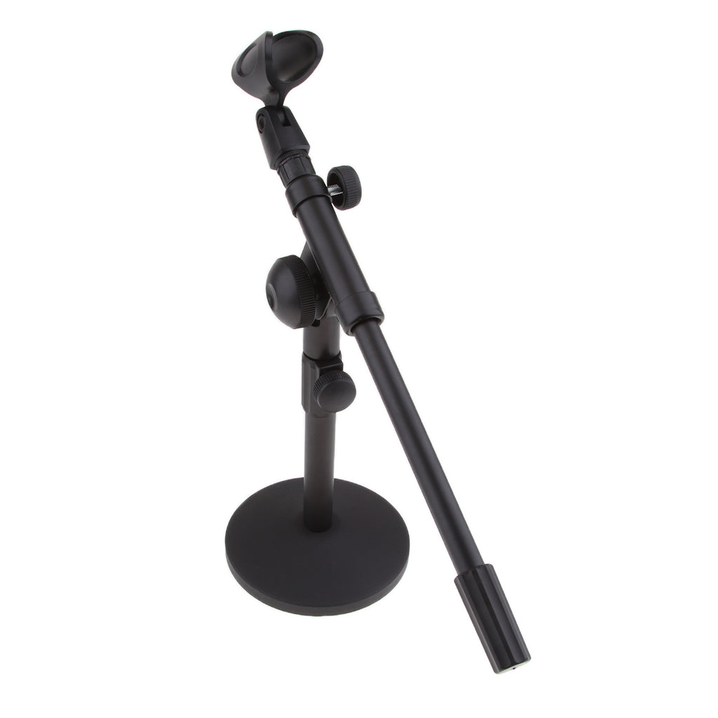 Adjustable Desktop Microphone Stand Table Mic Stands With Clip for Singing