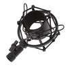 Stainless Steel Microphone  Anti-Vibration Shock Mount  Black-5cm