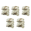 5 Pieces Metal Ligature Clip Clamp for Saxophone Mouthpiece Silver Tenor