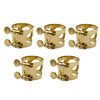 5 Pieces Metal Ligature Clip Clamp for Saxophone Mouthpiece Golden  Tenor