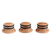 3 Pieces Maple Wood Guitar Volume Tone Control Knobs