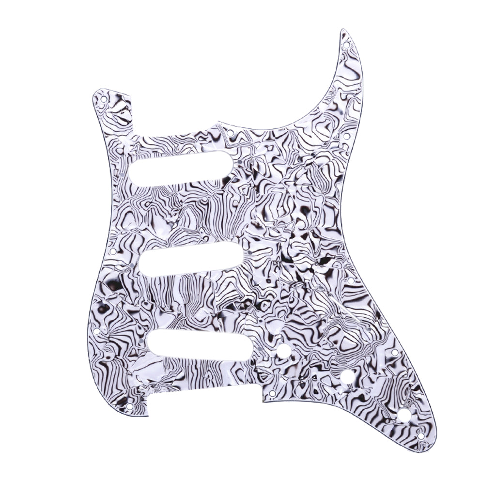 SSS Guitar Pickguard Scratch Plate for ST SQ Guitar Accessory Black White