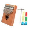 1 Set Mahogany 17 Key Kalimba Finger Thumb Piano Heart Shape