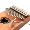 1 Set Mahogany 17 Key Kalimba Finger Thumb Piano Heart Shape