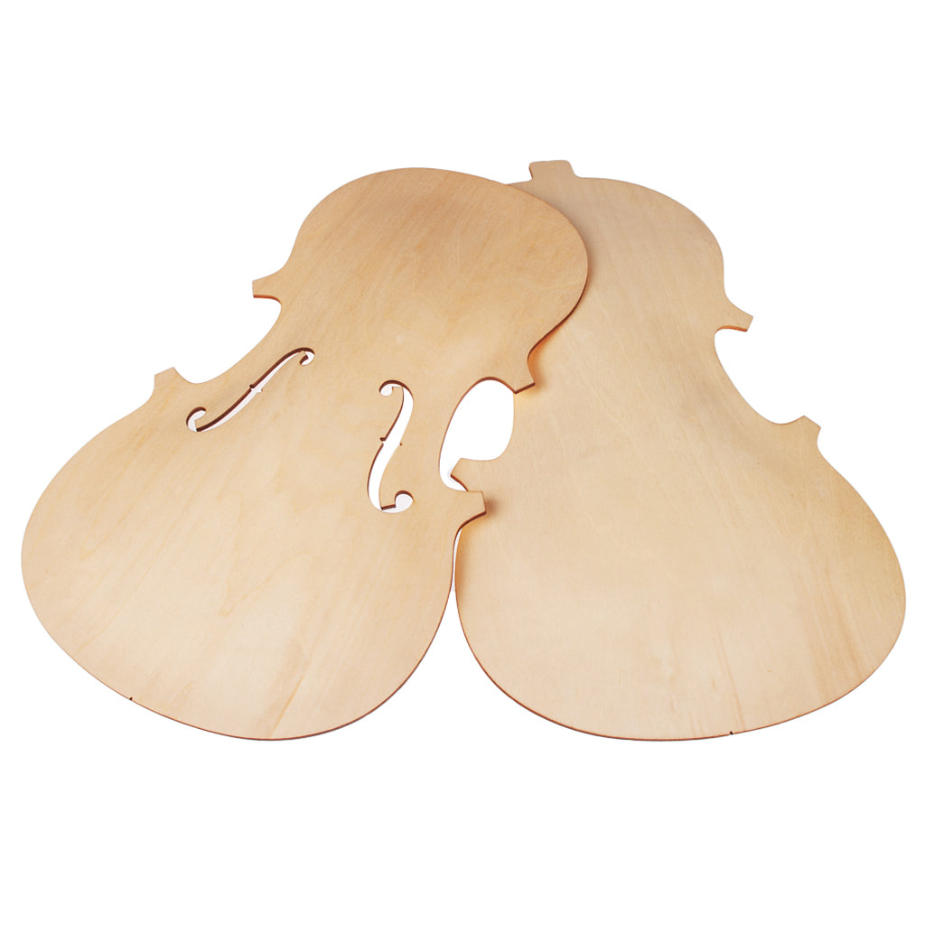 2 Pieces Violin Front Back Plate Solidwood Unfinished Violin DIY Parts 4-4