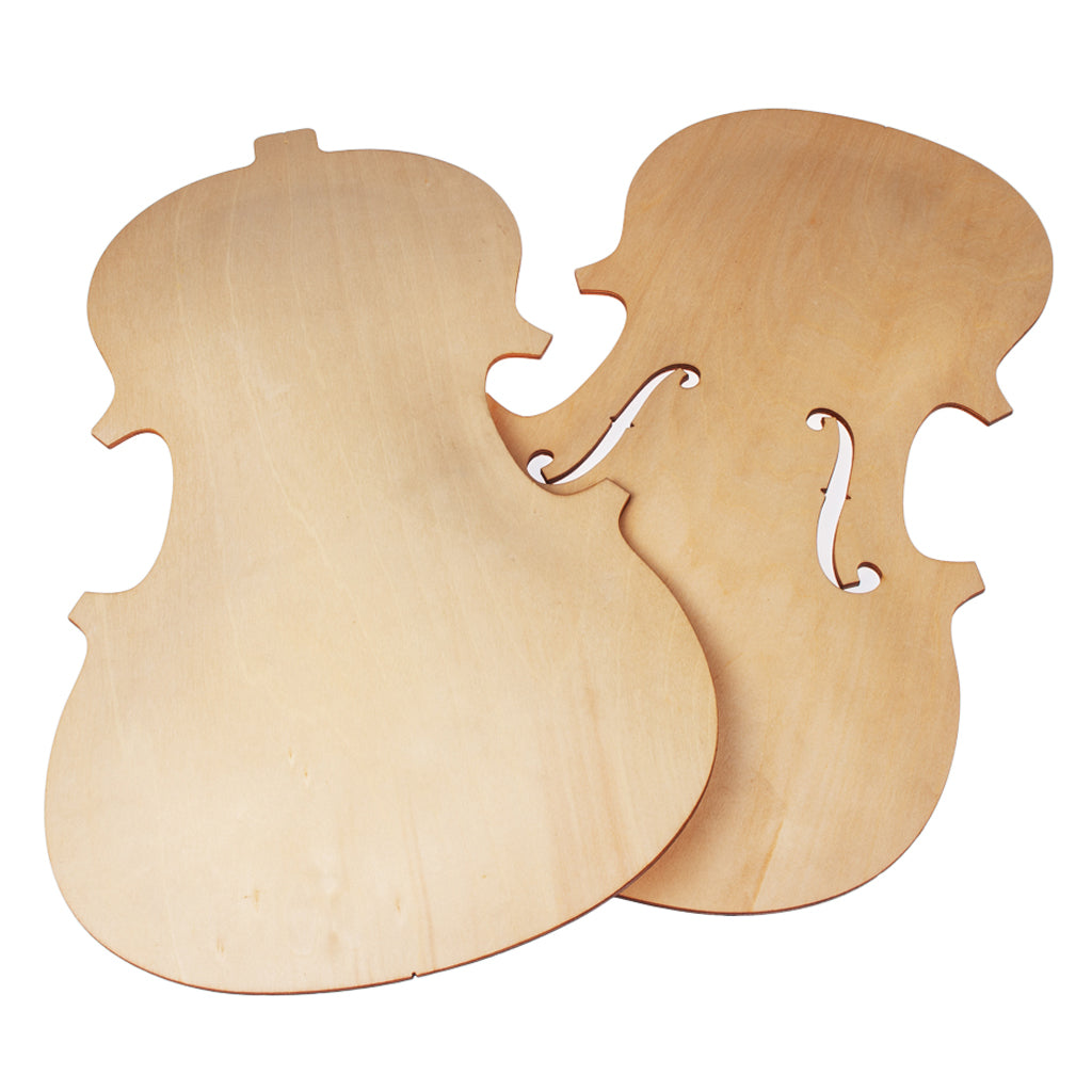 2 Pieces Violin Front Back Plate Solidwood Unfinished Violin DIY Parts 4-4