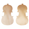 2 Pieces Violin Front Back Plate Solidwood Unfinished Violin DIY Parts 4-4