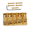 Golden 4 String Bass Bridge with Wrench Screws for Electric Bass Guitar