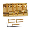 Golden 4 String Bass Bridge with Wrench Screws for Electric Bass Guitar