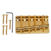 Golden 4 String Bass Bridge with Wrench Screws for Electric Bass Guitar