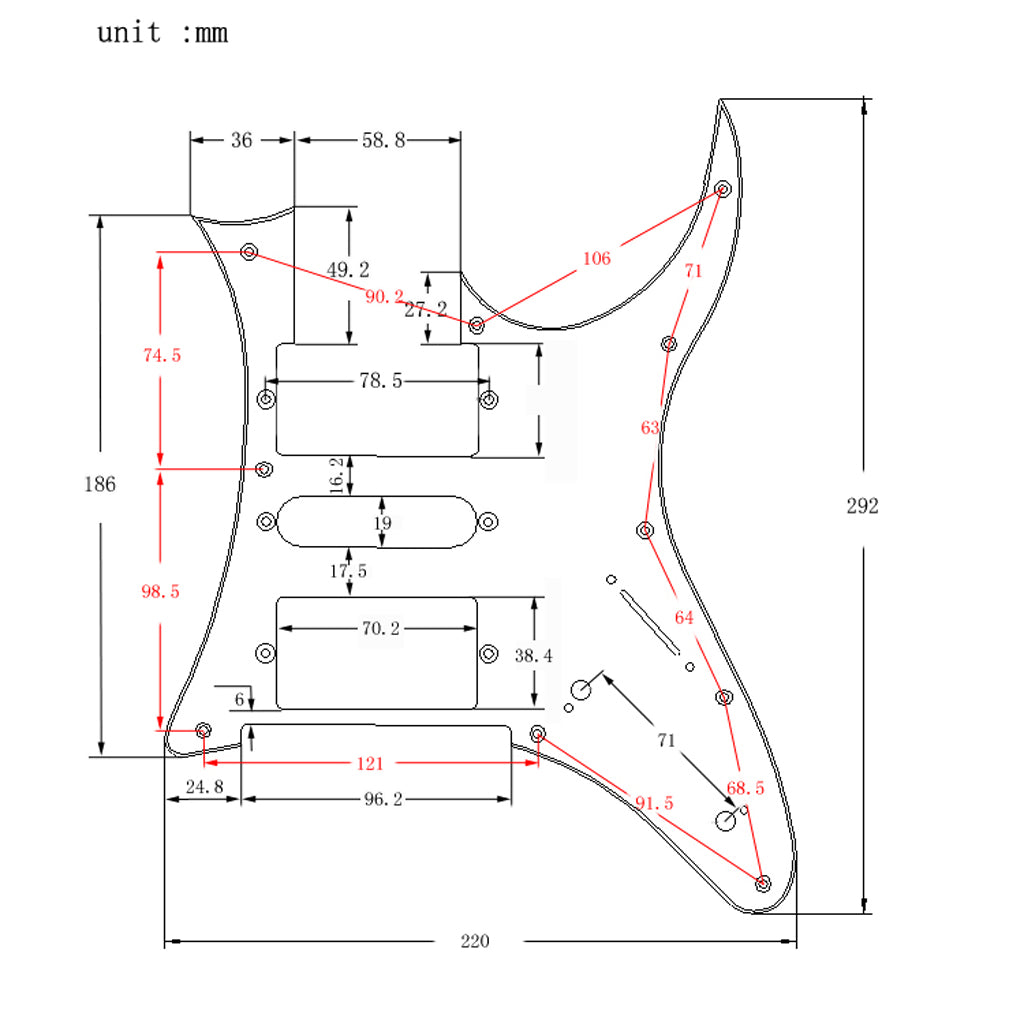 Electric Guitar Pickguard Anti-scratch Plate for ST Guitar Parts Golden