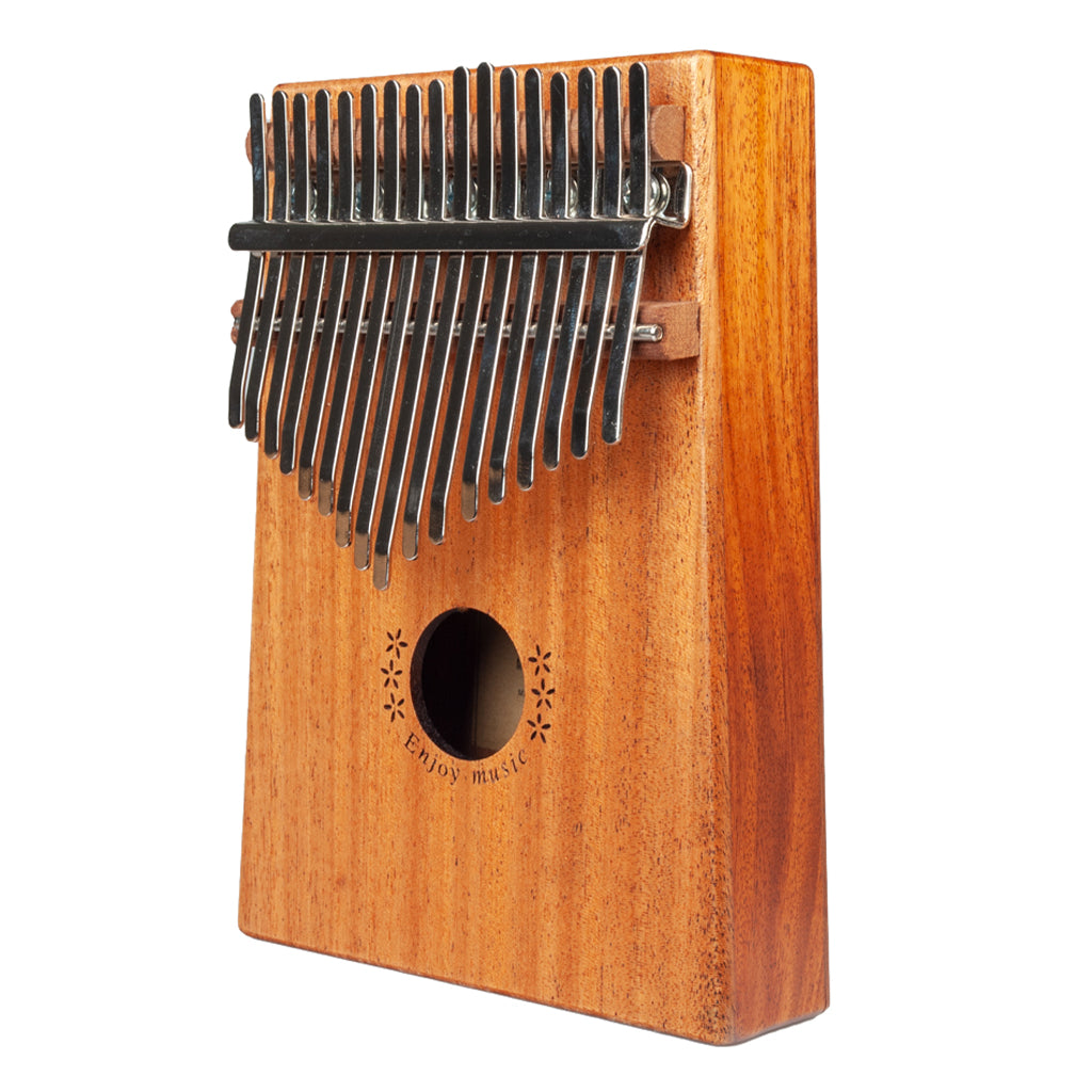 17 Keys Kalimba Thumb Piano Sapele Wood with Tuner Hammer Note Sticker