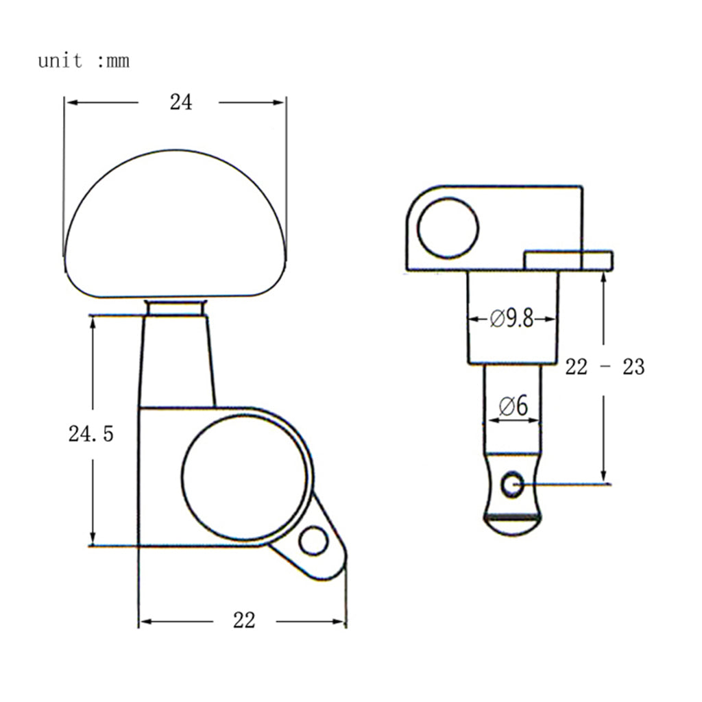 3L3R Guitar Tuner Machine Heads Guitar String Tuning Pegs for Classic Guitar