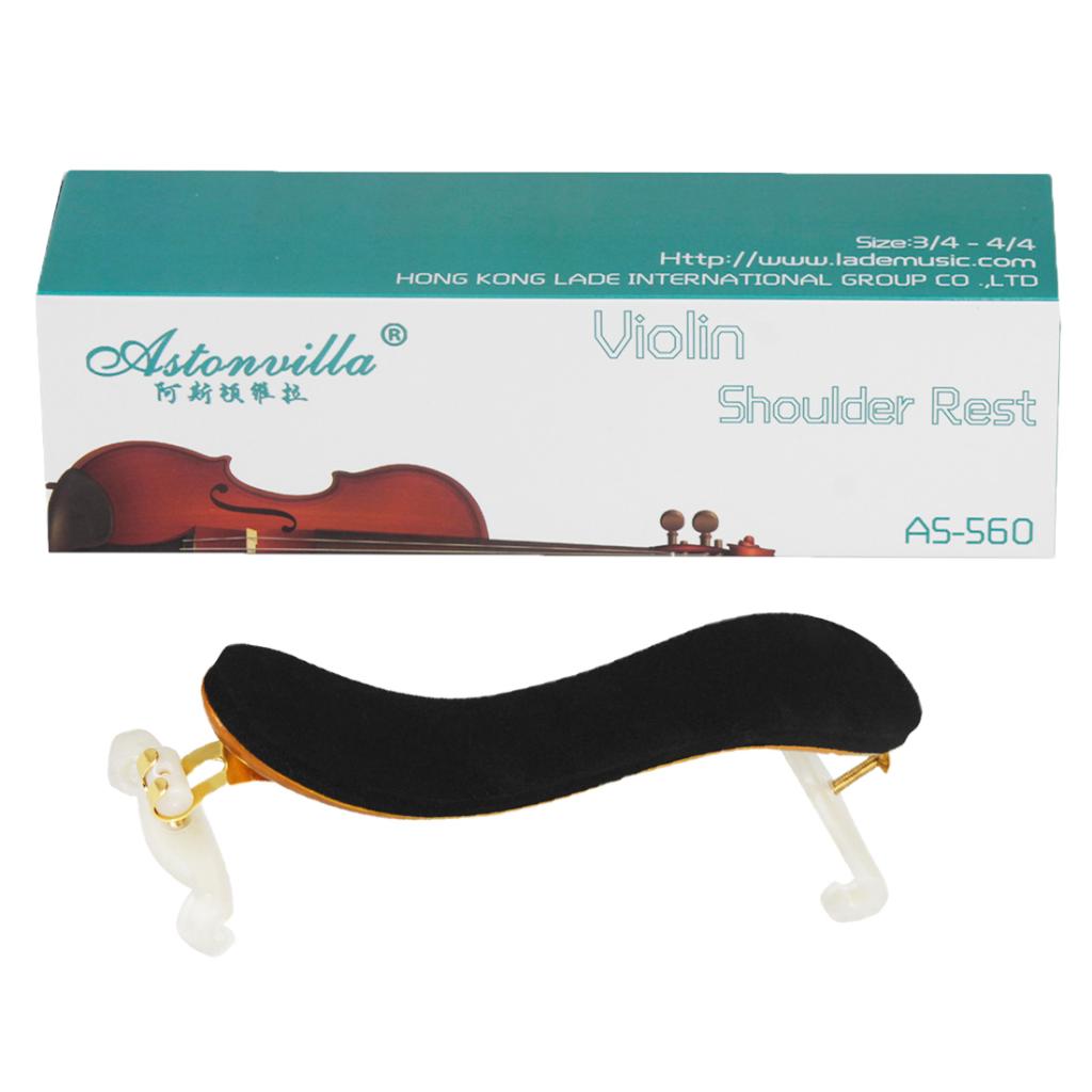 Adjustable Fiddle Violin Shoulder Rest Bracket for 3/4 4/4 Size Solid Wood