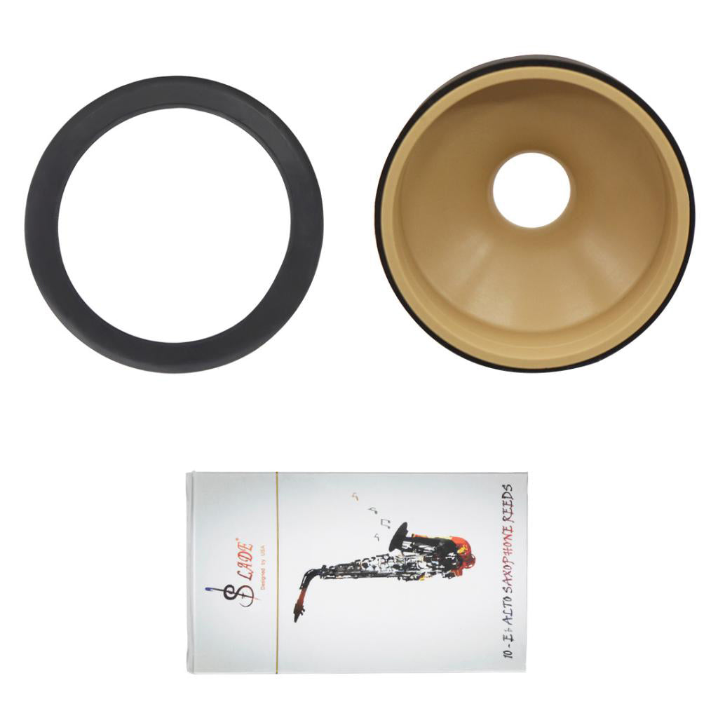 Alto Saxophone Sax Accessory Kit Reeds+Practice Mute+Saxophone Silencer Ring